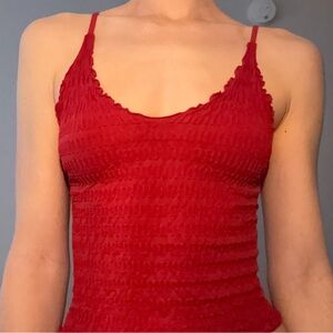 Free People Pucker Up Seamless Top in Red